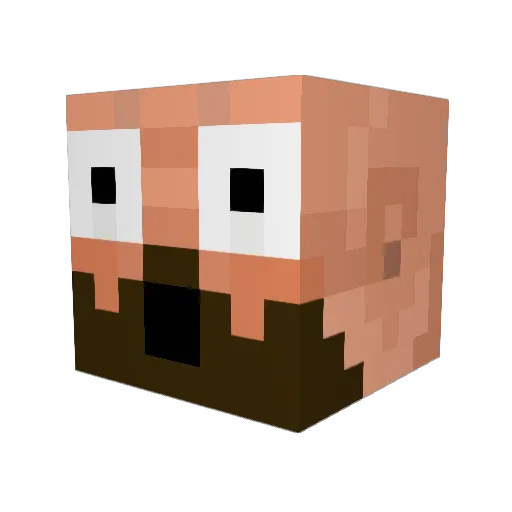 TriangleJaune Minecraft avatar head, 3D render