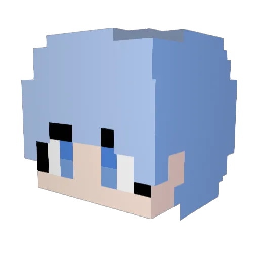 Triangle_Mo Minecraft avatar head, 3D render