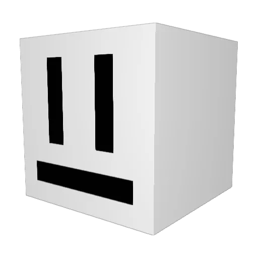 Triangle_Monkey Minecraft avatar head, 3D render