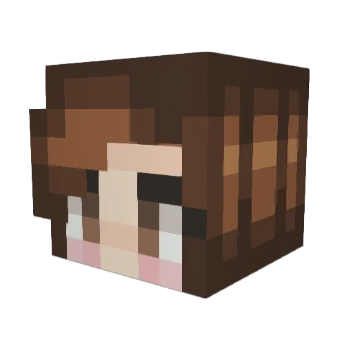 TriannaK Minecraft avatar head, 3D render