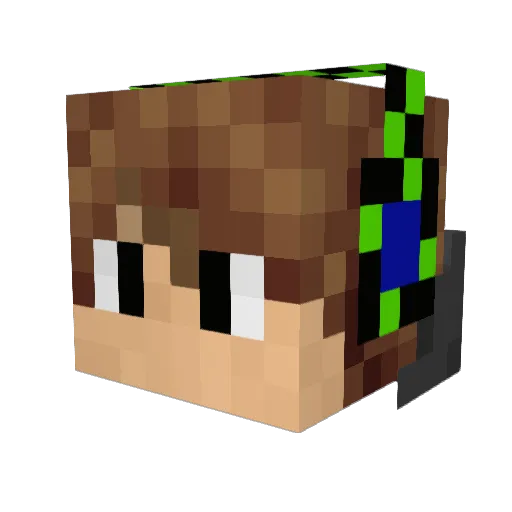 Triazer Minecraft avatar head, 3D render
