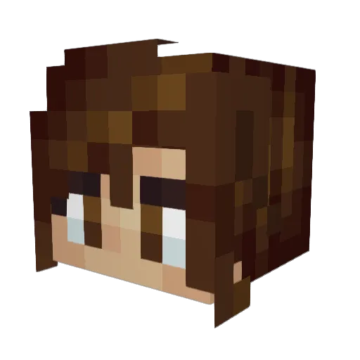 Tribalchanter Minecraft avatar head, 3D render