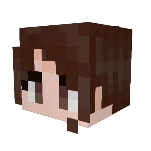 Tribark Minecraft avatar head, 3D render