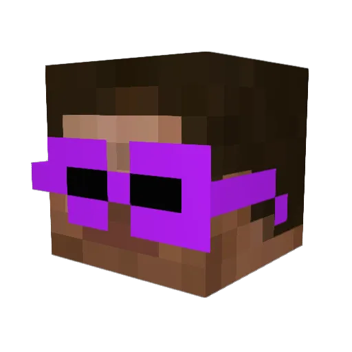 Tribed Minecraft avatar head, 3D render