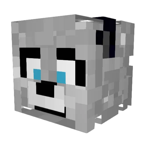 Tribirius Minecraft avatar head, 3D render