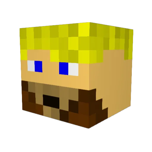 Tribune_ Minecraft avatar head, 3D render