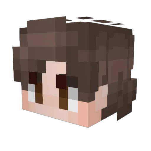 Tricerabottom_ Minecraft avatar head, 3D render