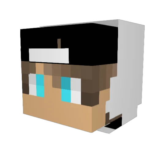 Triceratop45 Minecraft avatar head, 3D render
