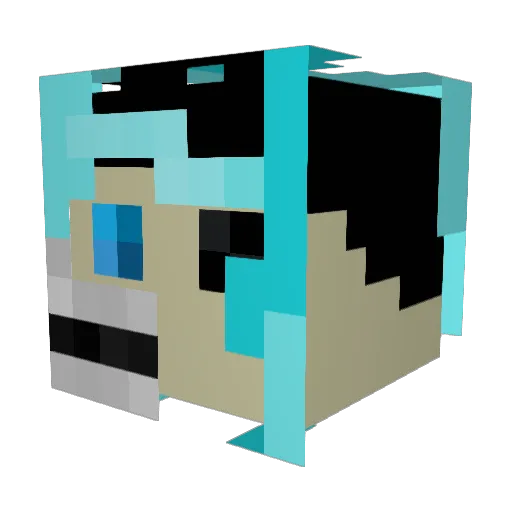 Triceratops2040 Minecraft avatar head, 3D render