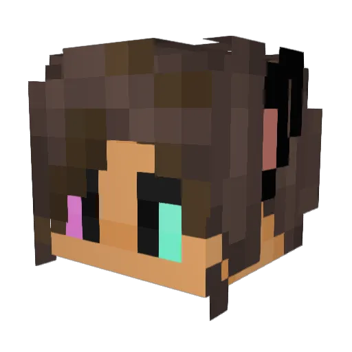 Triceratopse Minecraft avatar head, 3D render