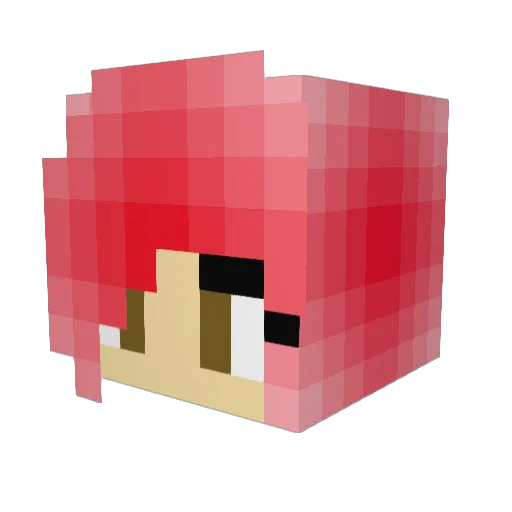 Triceuse Minecraft avatar head, 3D render