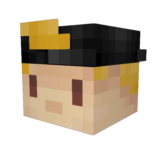 Trichuris Minecraft avatar head, 3D render