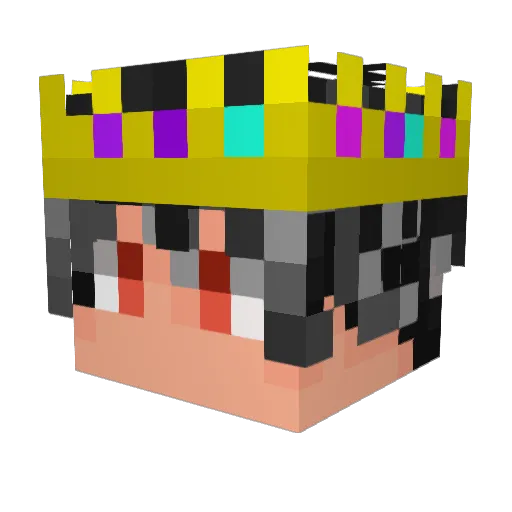TrickMix Minecraft avatar head, 3D render
