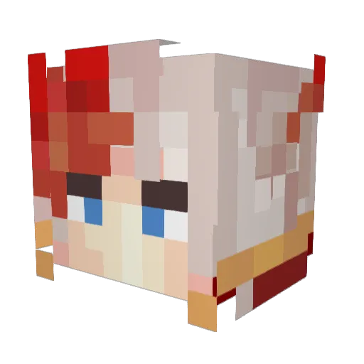 Trick_or_Trap Minecraft avatar head, 3D render