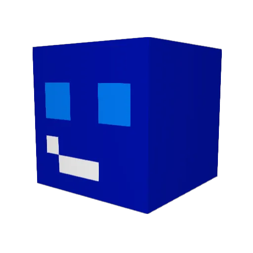 Trickal Minecraft avatar head, 3D render