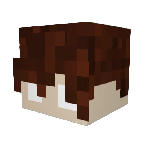 Trickapuccino Minecraft avatar head, 3D render