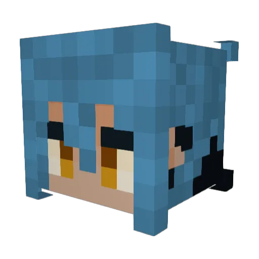Trickbunn Minecraft avatar head, 3D render
