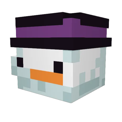 TrickedSet Minecraft avatar head, 3D render