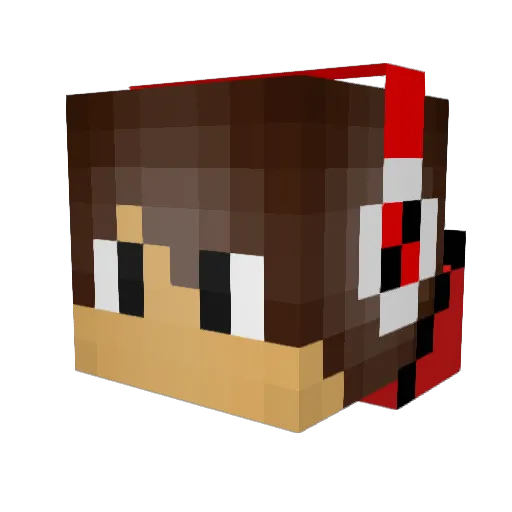 TrickiestCube5 Minecraft avatar head, 3D render