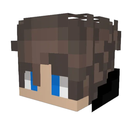 TrickishLion Minecraft avatar head, 3D render