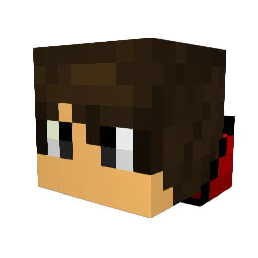 Trickster1408 Minecraft avatar head, 3D render