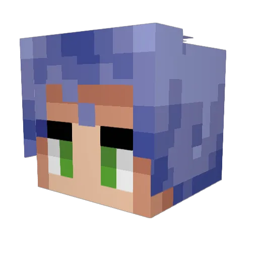 Trickster180 Minecraft avatar head, 3D render