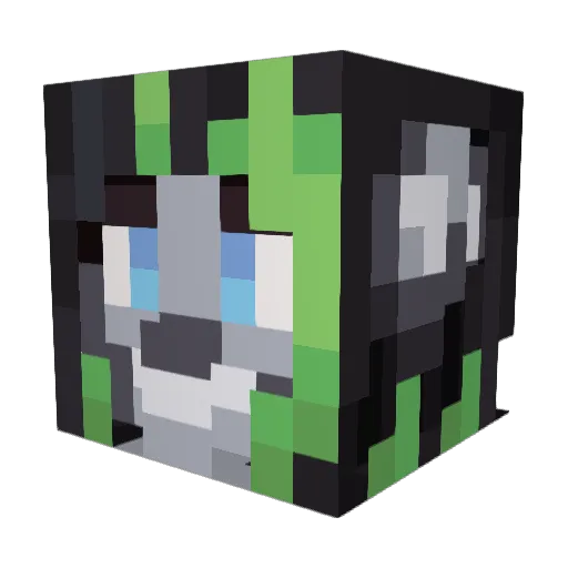 TricksterErika Minecraft avatar head, 3D render