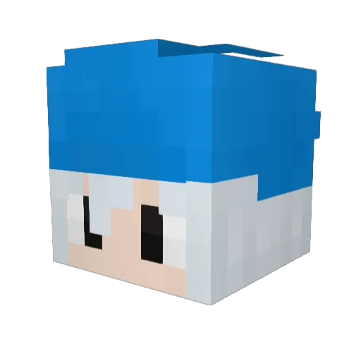 Trickster_sama Minecraft avatar head, 3D render