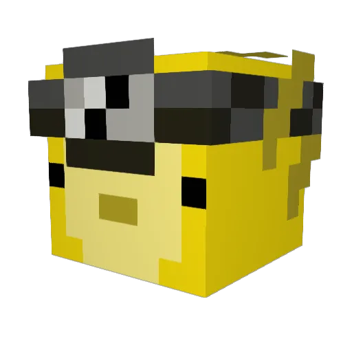TrickyDee Minecraft avatar head, 3D render