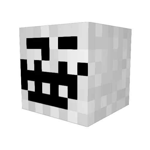 TrickyFOTS Minecraft avatar head, 3D render
