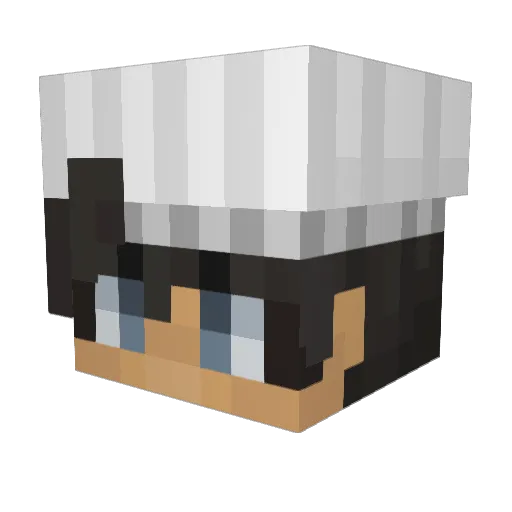 TrickyFlash Minecraft avatar head, 3D render
