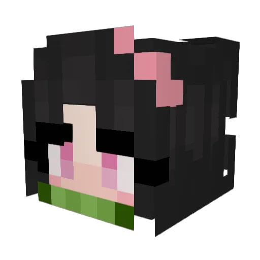 TrickyPixy Minecraft avatar head, 3D render