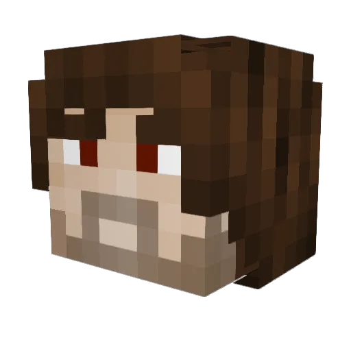 Trickyishh Minecraft avatar head, 3D render