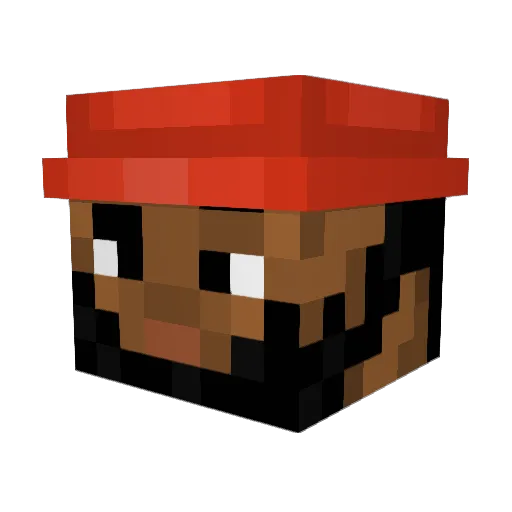 TricolorCard89 Minecraft avatar head, 3D render