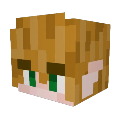 TridentKE_ Minecraft avatar head, 3D render