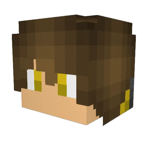Triderjan Minecraft avatar head, 3D render