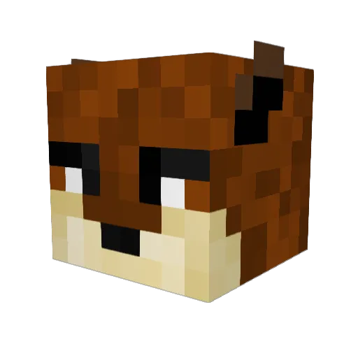 Triduxa Minecraft avatar head, 3D render