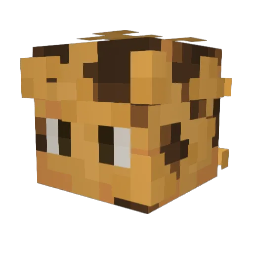 Triee Minecraft avatar head, 3D render