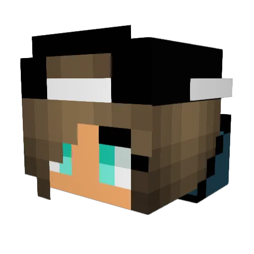 Trientje Minecraft avatar head, 3D render