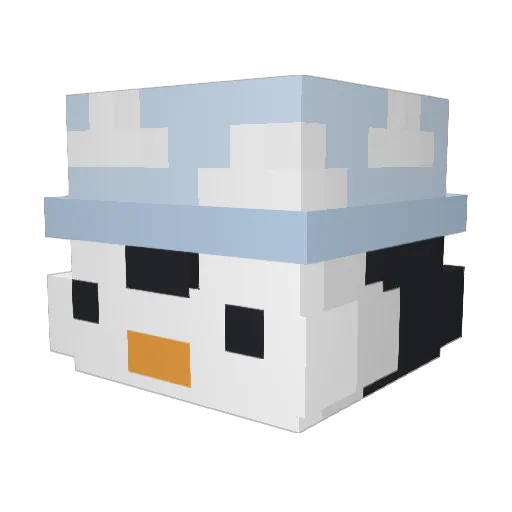 Triezed Minecraft avatar head, 3D render