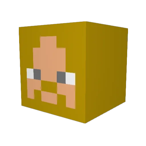 TrifHero Minecraft avatar head, 3D render