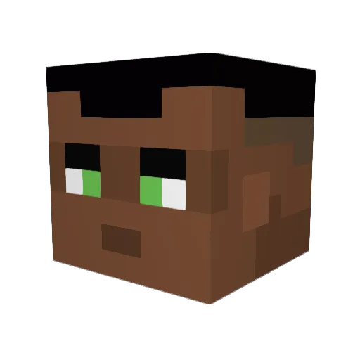 Trifectist Minecraft avatar head, 3D render