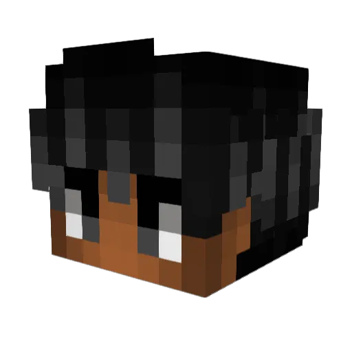 Triflach Minecraft avatar head, 3D render