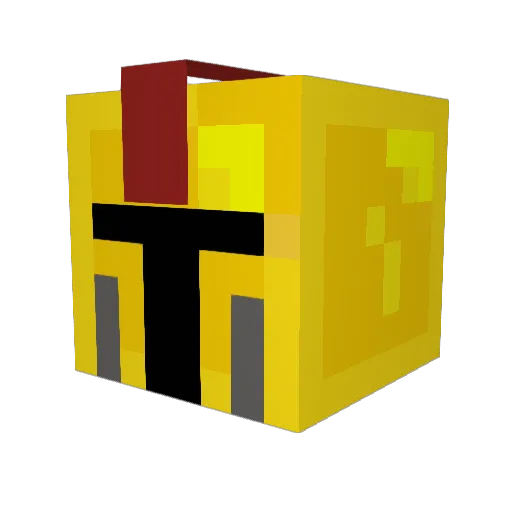 Triforceguard Minecraft avatar head, 3D render