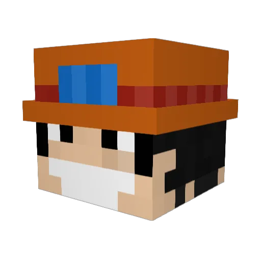 TriggerEffect Minecraft avatar head, 3D render