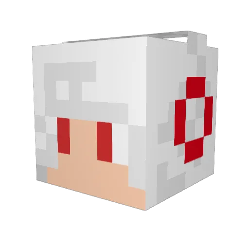 TriggerWolf Minecraft avatar head, 3D render