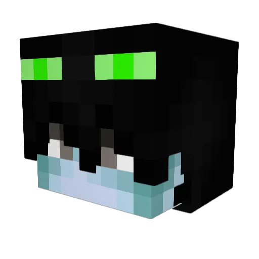 Triggerd Minecraft avatar head, 3D render
