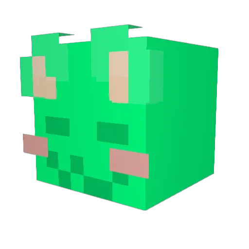 Triggerer Minecraft avatar head, 3D render