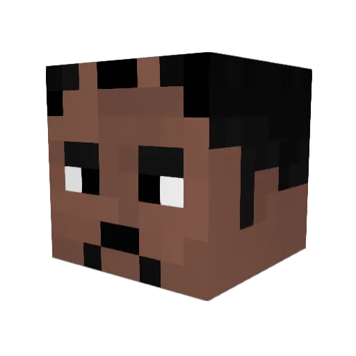 Triggus_ Minecraft avatar head, 3D render
