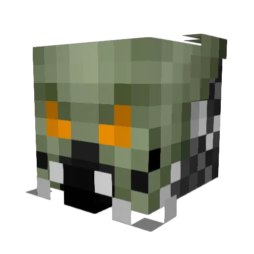 TrigunStampede Minecraft avatar head, 3D render